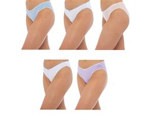 Annuci Womens/Ladies Simple Briefs (Pack Of 5) (Light Assorted) - WU164