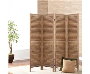 Artiss 4 Panel Room Divider Screen Privacy Dividers Timber Wood Timber Stand
