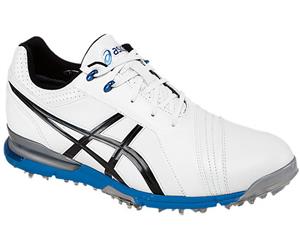 Asics Gel Ace Pro FG Golf Shoes - White/Black/Blue