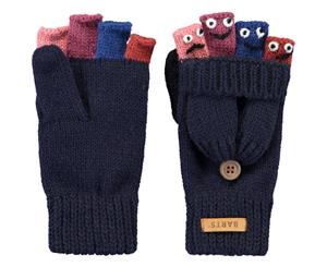 Barts Girls Puppet Bumglove Fingerless Character Gloves - Navy