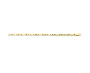 Bevilles 9ct Yellow Gold 3/1 Figaro Necklace