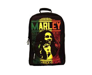 Bob Marley Backpack Rucksack Bag Roots Rock Reggae Logo Official - Black