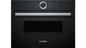 Bosch Series 8 Black Glass Built-in Compact Microwave Oven