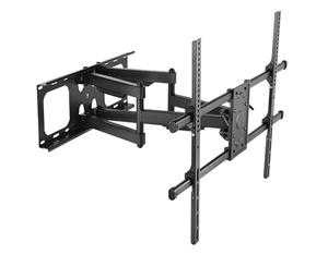 Brateck Full-motion TV Wall Mount for 50-90" Curved and Flat TVs. Max VESA 800x600. Tilt 5 -15 . Swivel 60 -60 . Level 3 -3 . TV to Wall 69 635m