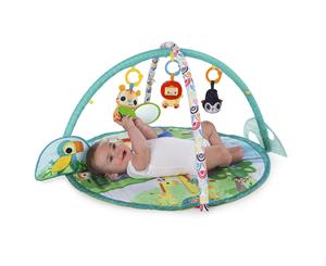 Bright Starts Peek-A-Zoo Activity Gym/Play Mat Baby/Infants w/ Music/Mirror/Toys