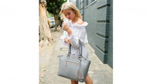 Code Republic Lisa Luxe Tech Handbag - Grey