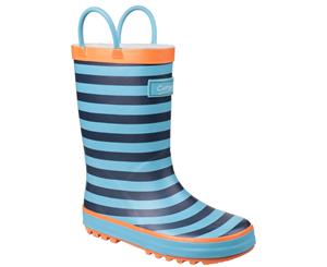 Cotswold Childrens/Kids Captain Striped Wellington Boots (Blue) - FS4392