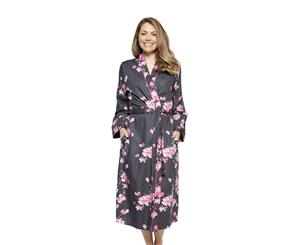 Cyberjammies 4249 Lola Grey Mix Floral Cotton Long Robe