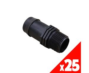 DIRECTOR 25mm x 3/4 Inch BSPM Low Dens. Poly Fittings Garden 45325 BAG of 25