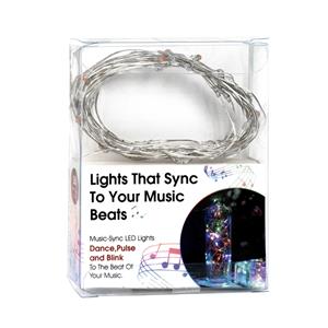 Dats 50 Multicolour Micro LED Music Sync Lights Battery Operated