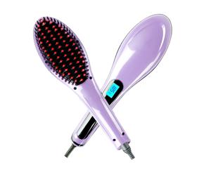 Digital Hair Straightener Brush Electric TODO Straightening Anti Frizz Comb Lav