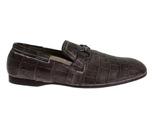 Dolce & Gabbana Brown Crocodile Loafers Dress Formal Shoes
