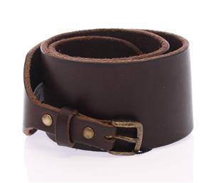 Dolce & Gabbana Brown Leather Logo Waist Belt