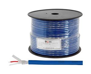 Doss 100M Blue Audio/Mic Cable- Roll Reel