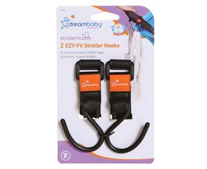 Dreambaby EZY-Fit Stroller Hooks 2pk - Black