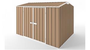 EasyShed D3023 Gable Roof Garden Shed - Pale Terracotta