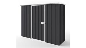 EasyShed S2308 Flat Roof Garden Shed - Iron Grey