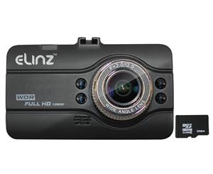Elinz Dash Cam DVR Car Video Camera Recorder FHD 170 Night Vision 1296P 3.0 LCD 32GB