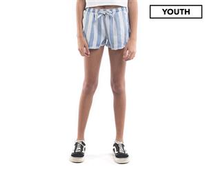 Eve Girl Girls' Festival Striped Shorts - Blue Wash Denim