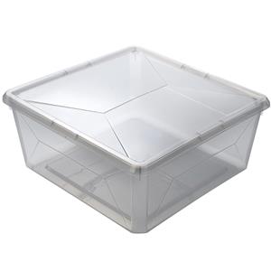 Ezy Storage 8.6L Grey Karton Storage Container With Snap On Lid