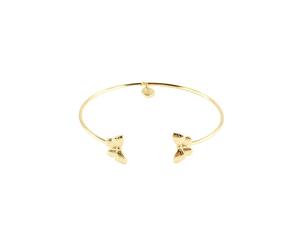 Fable Womens/Ladies Butterfly Brass Bangle (Gold/Green Gift Box) - JW1016
