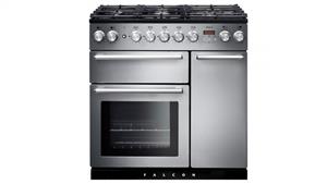 Falcon Nexus 900mm Chrome Fitting Dual Fuel Freestanding Cooker - Stainless Steel