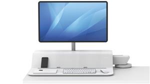 Fellowes Lotus RT Single Monitor Sit-Stand Desk - White