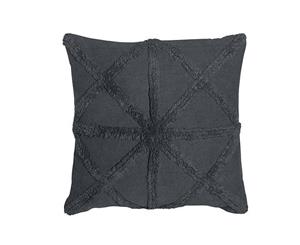 Fiona Woven Tufted Cushion 50X50Cm - Charcoal