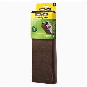 Flexovit 100 x 914mm 80 Grit Sanding Belt - 2 Pack