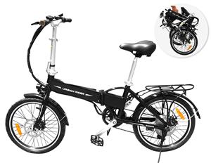 Folding Ebike Electric Bike 36V 9Ah 250W Motor Pedal Assist Shimano Gear Pas Bicycle Black