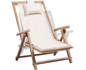 Folding Outdoor Deck Chair Bamboo Garden Armchair Seat Sunlounger