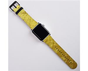 For Apple Watch Band (38mm) Series 1 2 3 & 4 Vegan Leather Strap iWatch Gold
