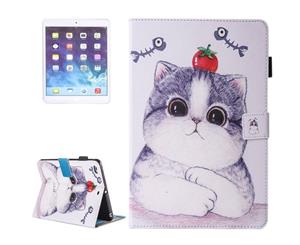 For iPad 20182017 9.7in Wallet CaseTomato Cat Stylish Protective Leather Cover