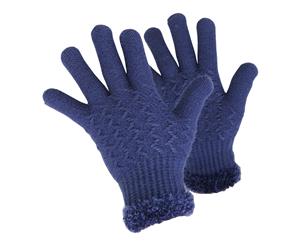 Foxbury Womens/Ladies Cosy Winter Gloves (Blue) - GL598