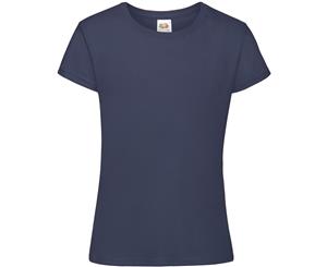 Fruit Of The Loom Girls Sofspun Short Sleeve T-Shirt (Navy Blue) - BC3186