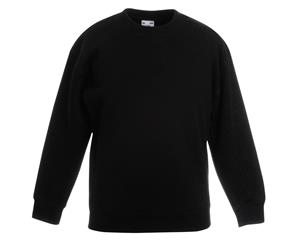 Fruit Of The Loom Kids Unisex Classic 80/20 Set-In Sweatshirt (Black) - RW3154