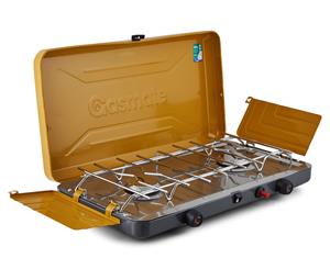 Gasmate Deluxe 2 Burner Stove - Yellow/Silver