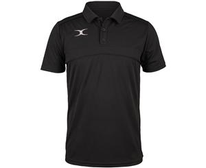 Gilbert Rugby Mens Photon Breathable Polyester Polo Shirt - Black