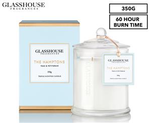 Glasshouse Fragrances The Hamptons Triple Scented Candle 350g - Teak & Petitgrain