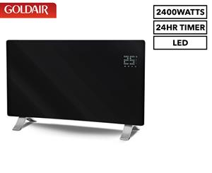 Goldair 2400W Curved Glass Panel Heater - Black