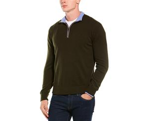 Greyson Sebonack Wool & Cashmere-Blend 1/2-Zip Mock Sweater