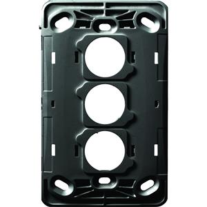 HPM VIVO 3 Gang Wall Switch - Grid Only - Grey