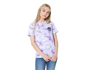 Hype Tie Dye Crest Kids Girls T-Shirt - Purple