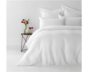 In2Linen Waffle Weave Pure Cotton European pillow Case I White