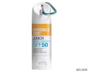 Invisible Zinc Junior SPF 50 Mineral Sunscreen w/ Clip-On 60g