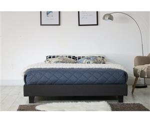 Istyle Divan King Bed Frame Base Fabric Charcoal