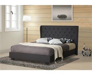 Istyle Wimbledon Double Bed Frame Fabric Charcoal