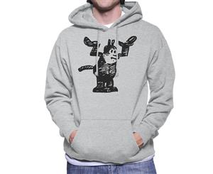 Krazy Kat Hands Up Men's Hooded Sweatshirt - Heather Grey