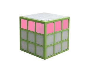 LED Cube Bluetooth/Wireless Portable Speaker w/FM/AUX/Rechargeable Battery Green