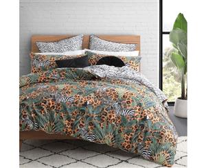 Logan & Mason Zulu Animal Queen Bed Quilt Cover Set 210 x 210cm